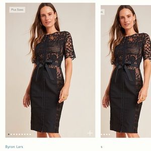 Anthropologie Byron Lars Black Lace Dress